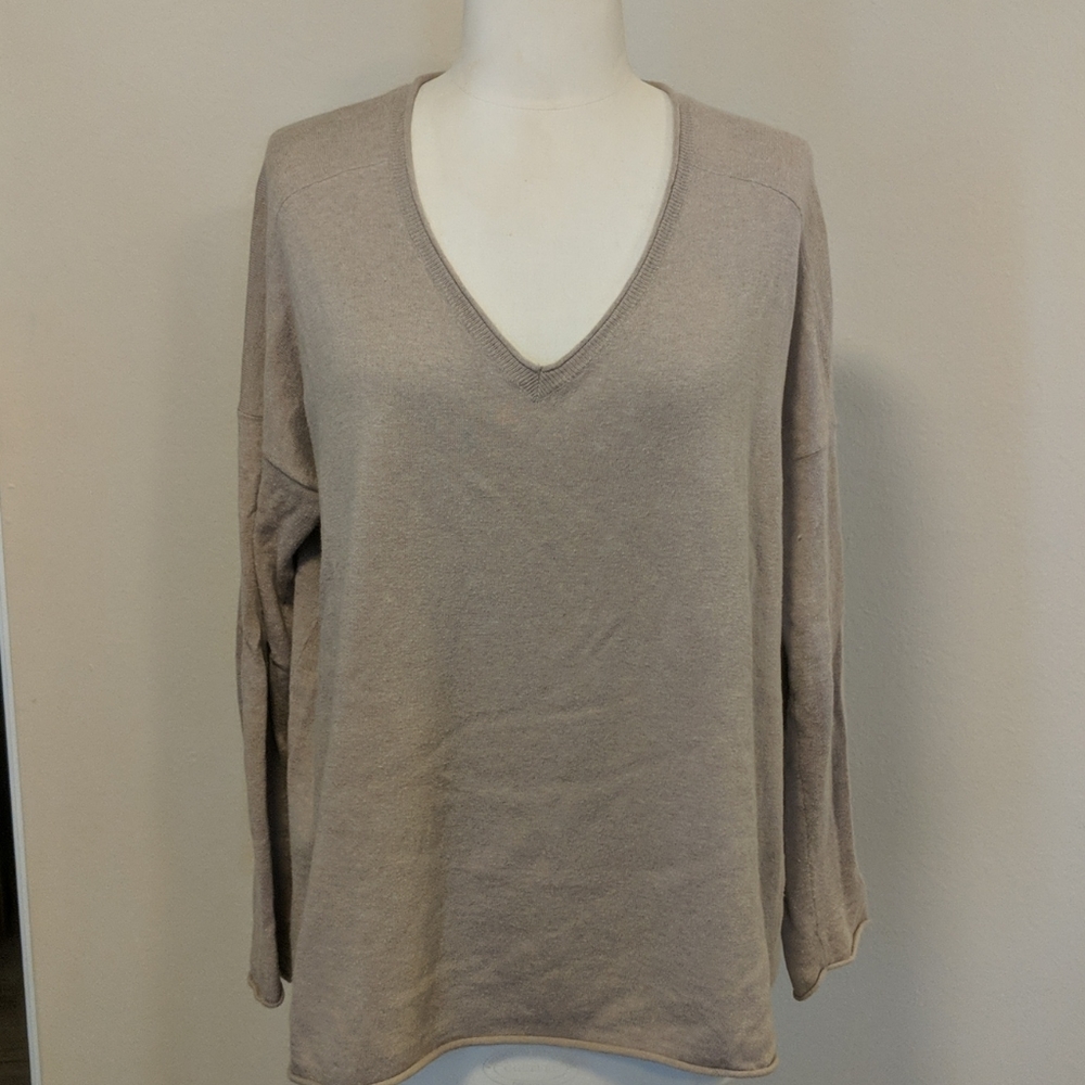 V-neck sweater cashmere/cotton